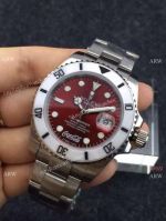Replica Rolex Coca Cola Submariner watch Red dial white ceramic